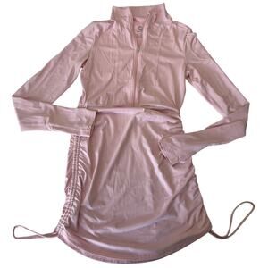 BloqUV SEASIDE Drawstring UPF 50 Dress Pink Thumbholes Athleisure Size Womens XS